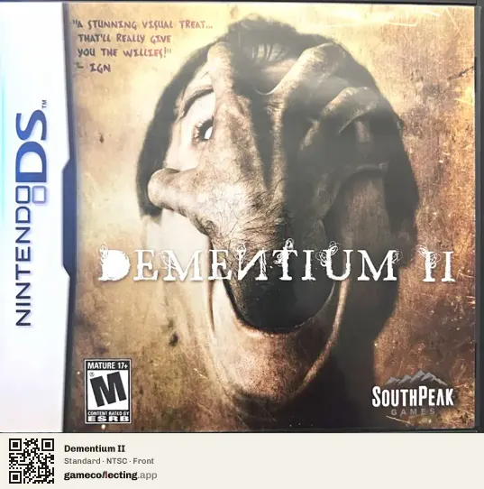 Dementium II Nintendo DS, NTSC box front