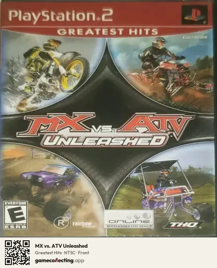 MX vs. ATV Unleashed PlayStation 2, NTSC box front