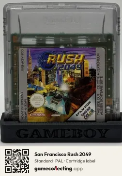 San Francisco Rush 2049 Game Boy Color, PAL cartridge label