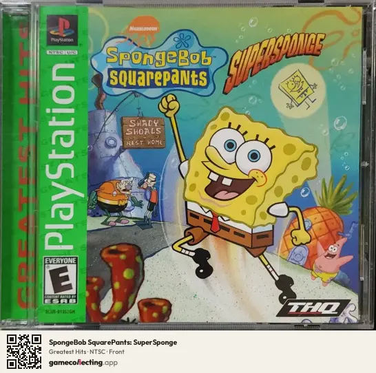 SpongeBob SquarePants: SuperSponge PlayStation, NTSC box front