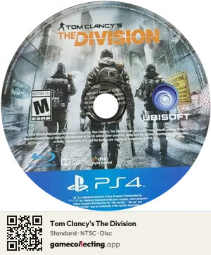 Tom Clancy's The Division PlayStation 4, NTSC disc