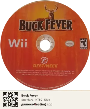 Buck Fever Nintendo Wii, NTSC disc