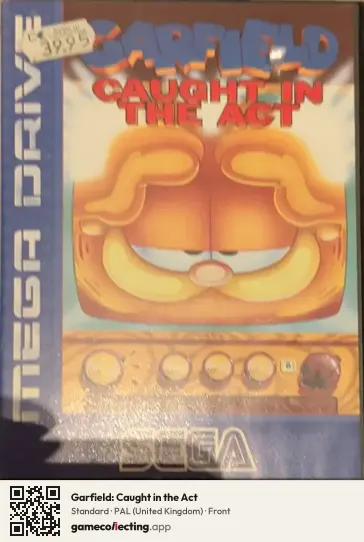 Garfield: Caught in the Act Sega Mega Drive / Genesis, United Kingdom box front