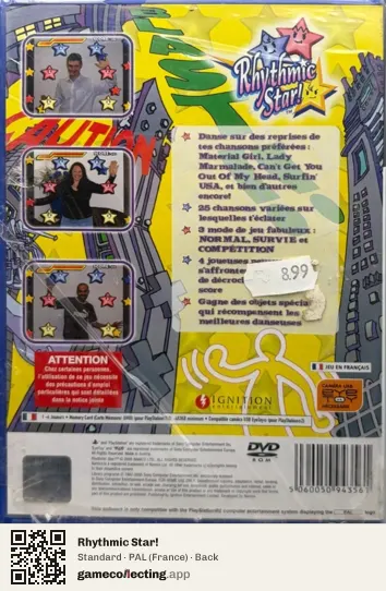 Rhythmic Star! PlayStation 2, France box back
