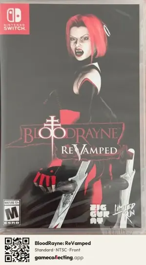 BloodRayne: ReVamped Nintendo Switch, NTSC box front