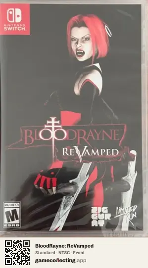 BloodRayne: ReVamped Nintendo Switch, NTSC box front