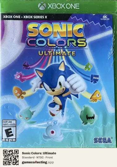 Sonic Colors: Ultimate Xbox One, NTSC box front
