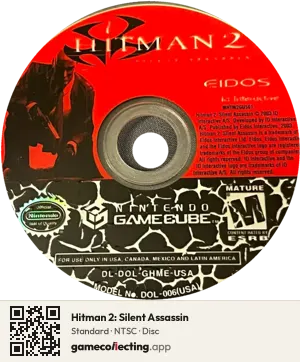 Hitman 2: Silent Assassin Nintendo GameCube, NTSC disc