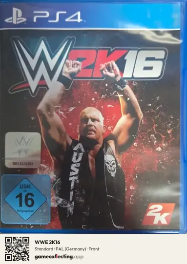 WWE 2K16 PlayStation 4, Germany box front