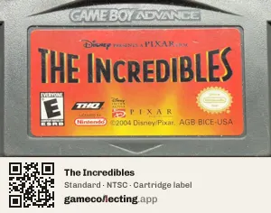 The Incredibles Game Boy Advance, NTSC cartridge label