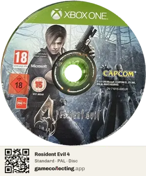 Resident Evil 4 Xbox One, PAL disc