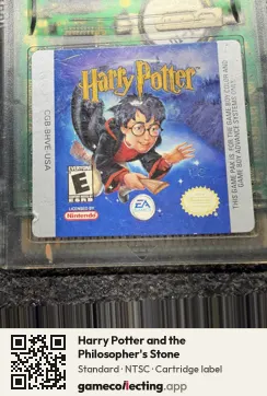 Harry Potter and the Philosopher's Stone Game Boy Color, NTSC cartridge label