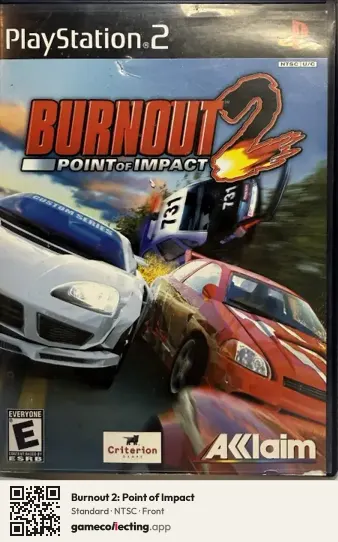 Burnout 2: Point of Impact PlayStation 2, NTSC box front