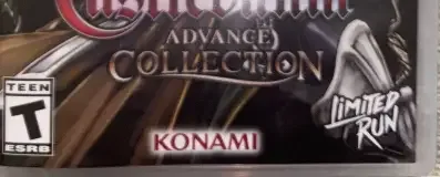 Castlevania Advance Collection, the ESRB box on its front