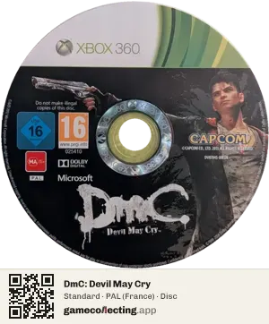 DmC: Devil May Cry Xbox 360, PAL disc