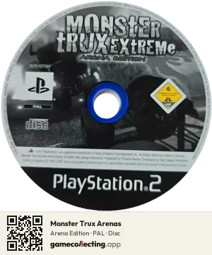 Monster Trux Arenas PlayStation 2, PAL disc