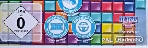 Tetris Party Deluxe, the USK square on its front