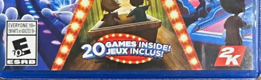 Carnival Games, the ESRB box on its front