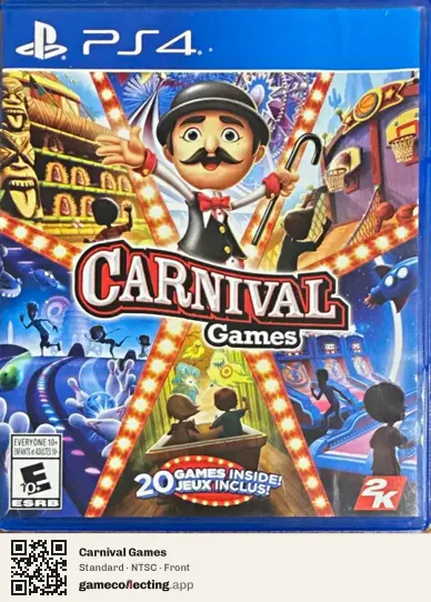 Carnival Games PlayStation 4, NTSC box front