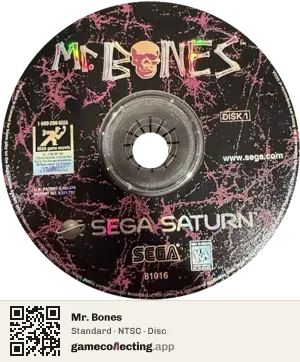 Mr. Bones Sega Saturn, NTSC disc