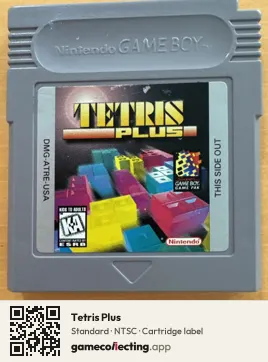 Tetris Plus Game Boy, NTSC cartridge label