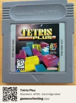 Tetris Plus Game Boy, NTSC cartridge label