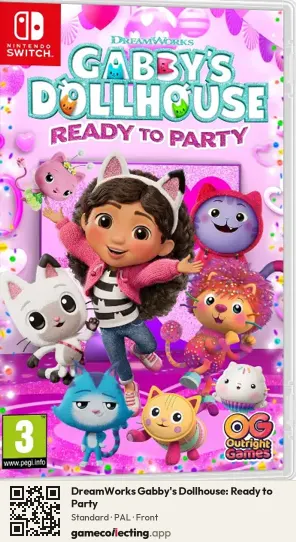 DreamWorks Gabby's Dollhouse: Ready to Party Nintendo Switch, PAL box front