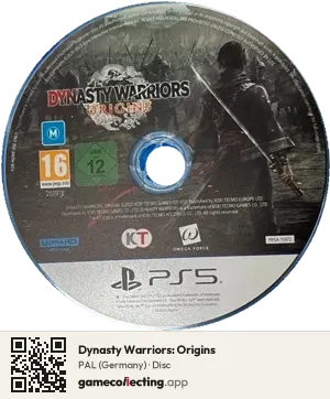 Dynasty Warriors: Origins PlayStation 5, PAL disc