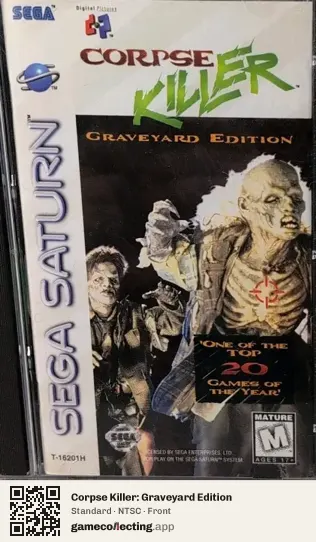Corpse Killer: Graveyard Edition Sega Saturn, NTSC box front