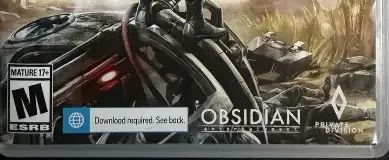 The Outer Worlds, the ESRB box on its front