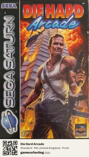 Die Hard Arcade Sega Saturn, United Kingdom box front
