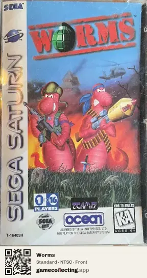Worms Sega Saturn, NTSC box front