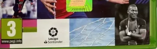 FIFA 21, the PEGI square on its front