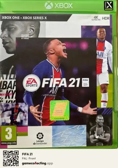 FIFA 21 Xbox One, PAL box front