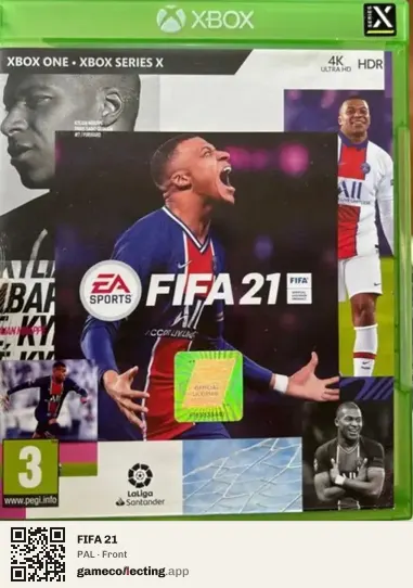 FIFA 21 Xbox One, PAL box front