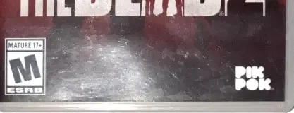 Into the Dead 2, the ESRB box on its front