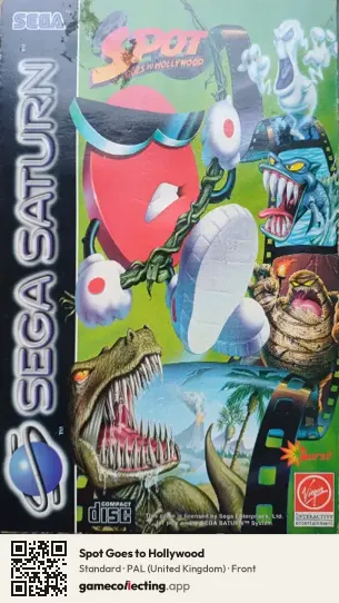 Spot Goes to Hollywood Sega Saturn, United Kingdom box front
