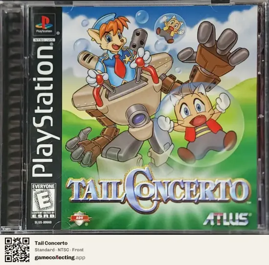 Tail Concerto PlayStation, NTSC box front