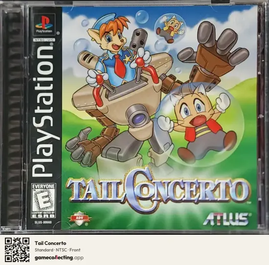 Tail Concerto PlayStation, NTSC box front