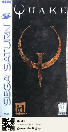 Quake Sega Saturn, NTSC box front