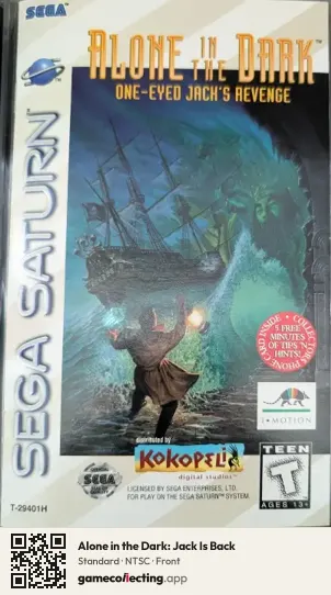 Alone in the Dark: Jack Is Back Sega Saturn, NTSC box front