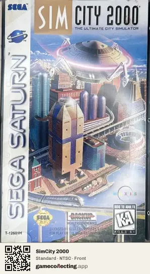 SimCity 2000 Sega Saturn, NTSC box front