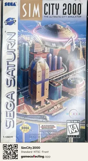 SimCity 2000 Sega Saturn, NTSC box front