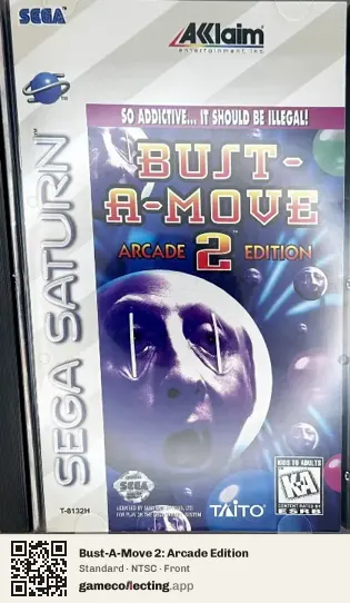 Bust-A-Move 2: Arcade Edition Sega Saturn, NTSC box front