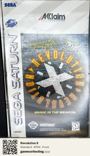 Revolution X Sega Saturn, NTSC box front
