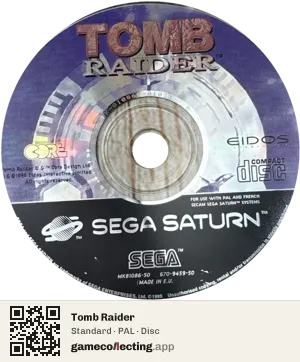 Tomb Raider Sega Saturn, PAL disc