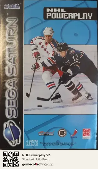 NHL Powerplay '96 Sega Saturn, PAL box front