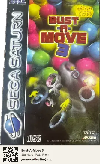 Bust-A-Move 3 Sega Saturn, PAL box front