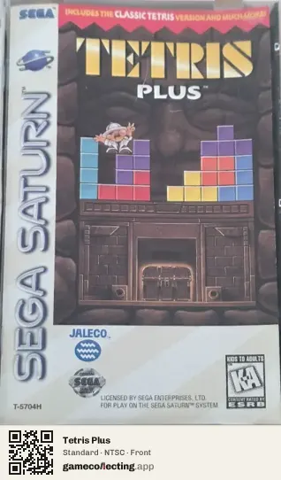 Tetris Plus Sega Saturn, NTSC box front