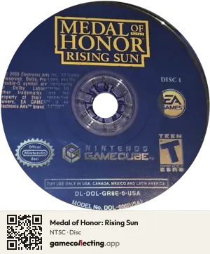 Medal of Honor: Rising Sun Nintendo GameCube, NTSC disc